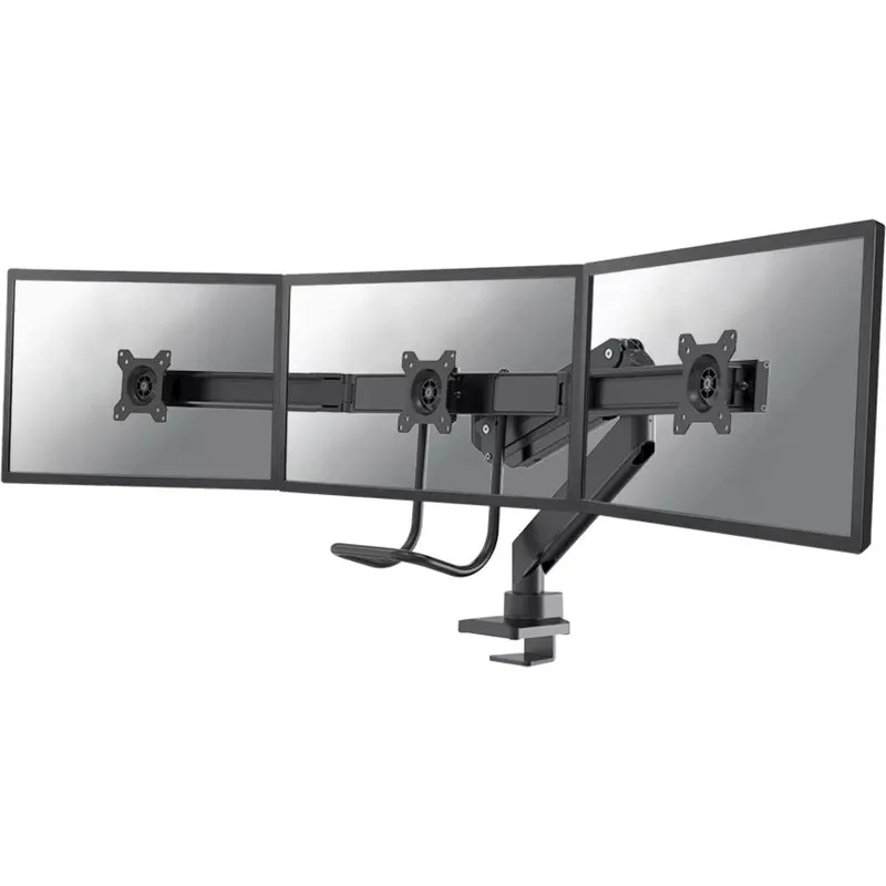 Neomounts NM-D775DX3BLACK 17-27" Full Motion Gas Spring Triple Monitor Arm - Black