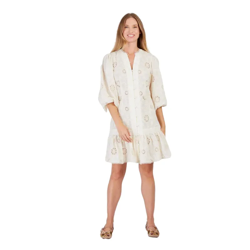 Short embroidered dress for women Derhy Carnac