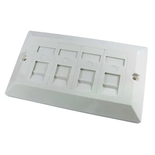 Cables Direct Faceplate 4 Port outlet box White