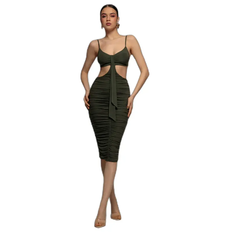 Women's Cut-Out Ruched Bodycon Dress Goddiva