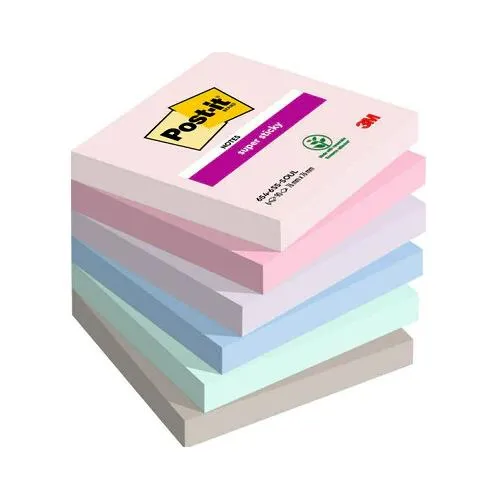 Post-It 7100259204 note paper Square Blue, Green, Grey, Pink, Purple 90 sheets Self-adhesive