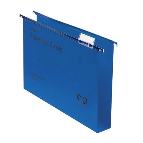 Rexel Crystalfile Classic Foolscap Suspension File 30mm Blue (50)