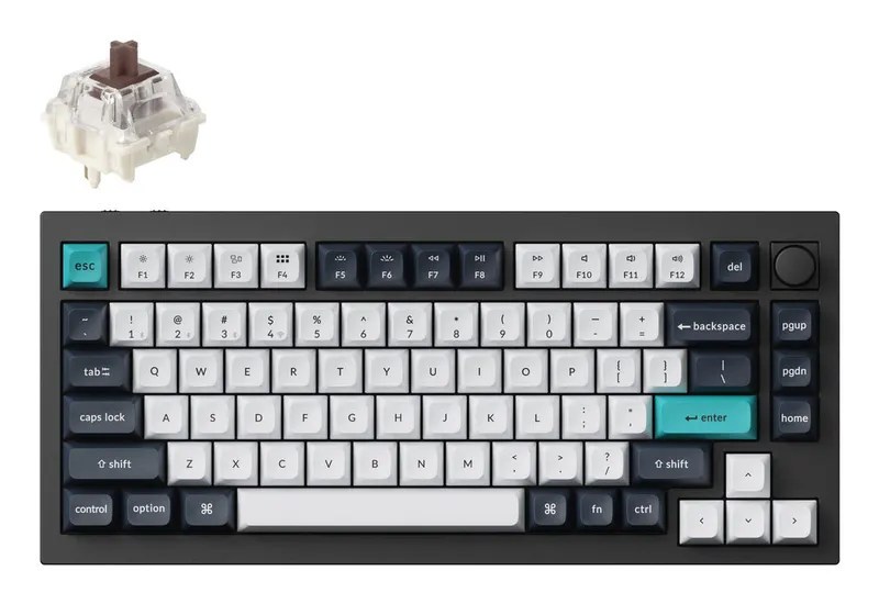 Keychron Q1 Max keyboard Universal USB + RF Wireless + Bluetooth QWERTY UK English Black