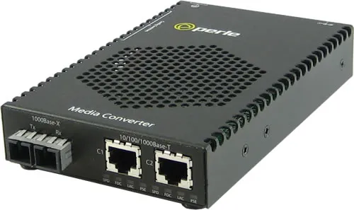 Perle S-1110DPP-S2SC40 - 10/100/1000 Gigabit Ethernet Stand-Alone Medi