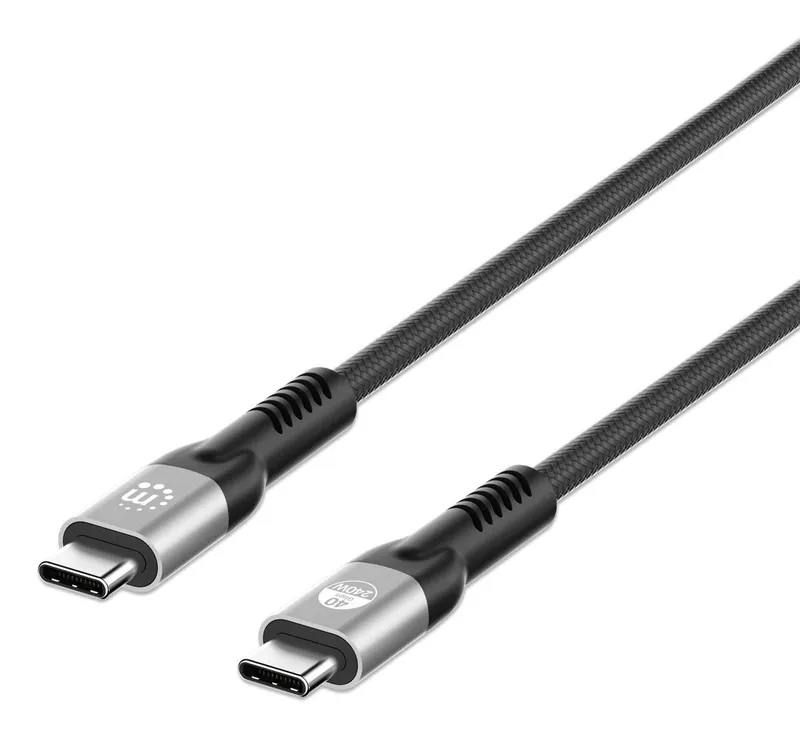 Manhattan Fast USB-C to USB-C Cable (240W). 2m. 240W Laptop Charging.