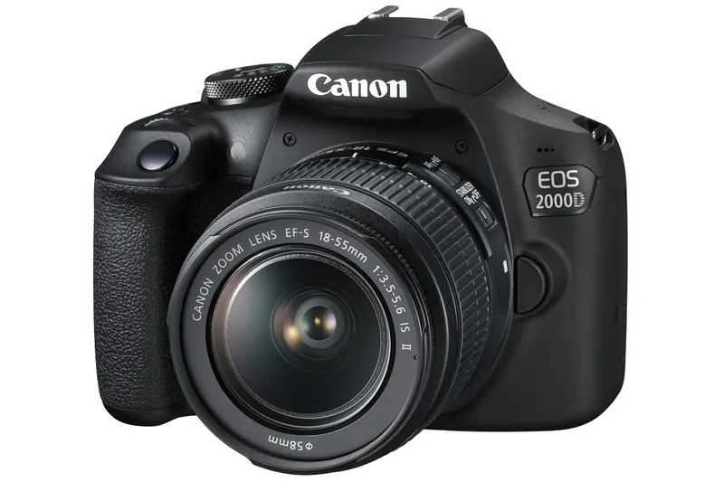 Canon EOS 2000D DSLR Camera with EF-S 18-55mm IS II Lens - Black