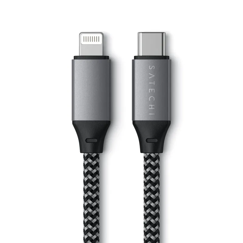 Satechi ST-TCL10M USB cable 0.25 m USB C USB C/Lightning Black. Grey