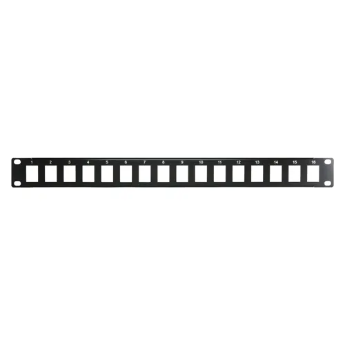 Cablenet 16 Port 1u AV Black Patch Panel