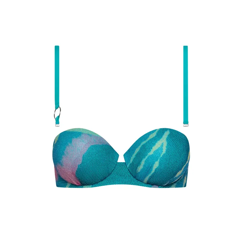 Padded strapless bikini top for women Lisca Atlantida