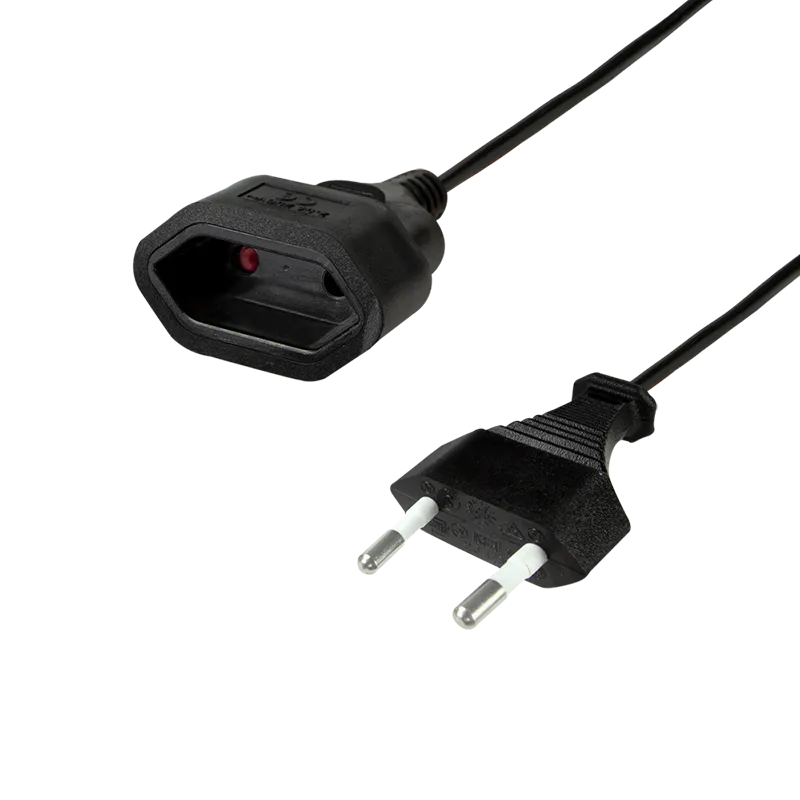 LogiLink Power cable extension. CEE7/16. black. 0.2 m