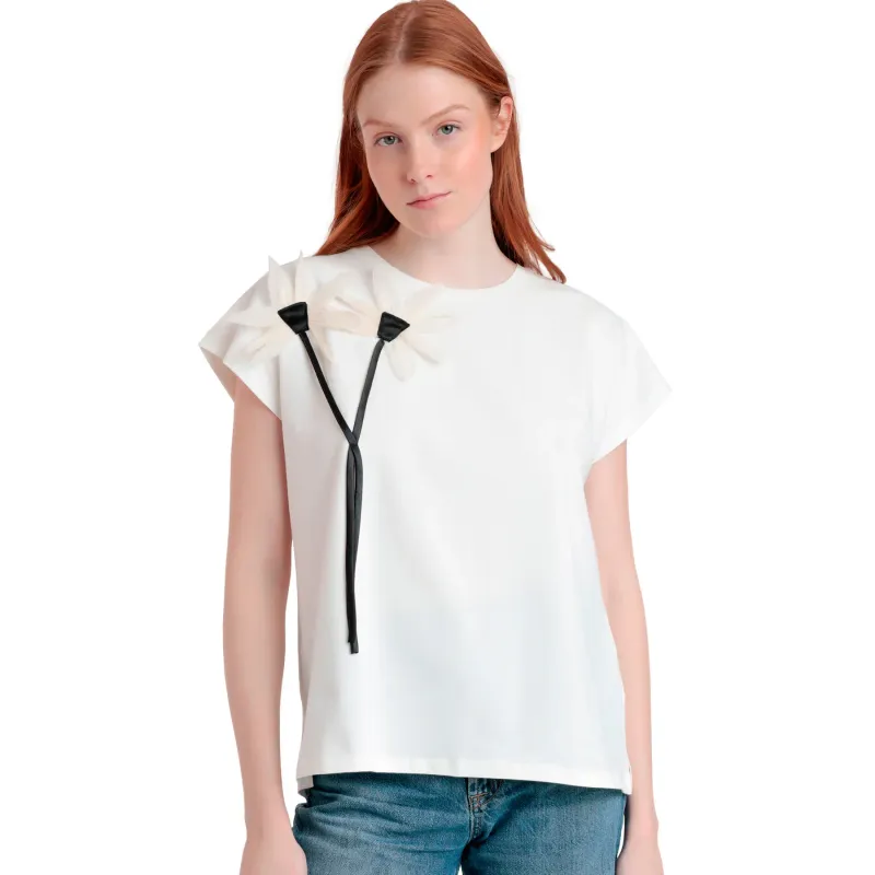 Women's T-shirt Admas Flor Aplicada