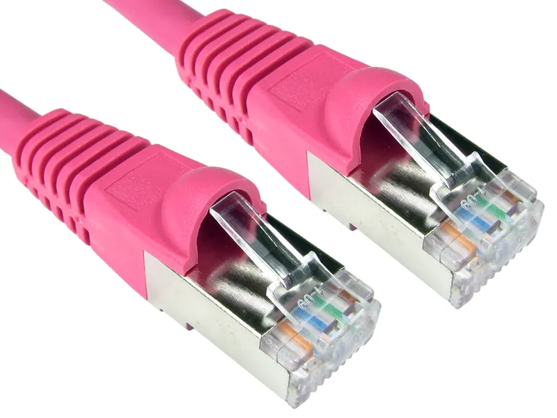 Cables Direct Cat6a 2m networking cable Pink S/FTP (S-STP)