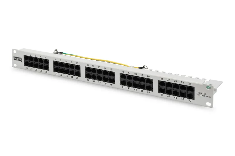 Digitus CAT 3 ISDN patch panel. unshielded. grey