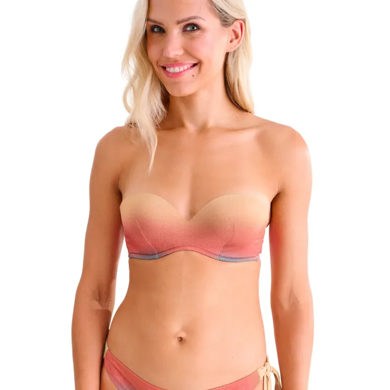 Padded strapless bikini top for women Lisca Cairo