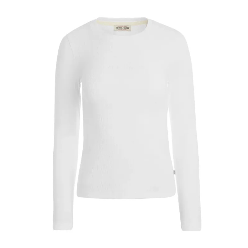 Women's slim fit long sleeve t-shirt with embroidered logo Guess