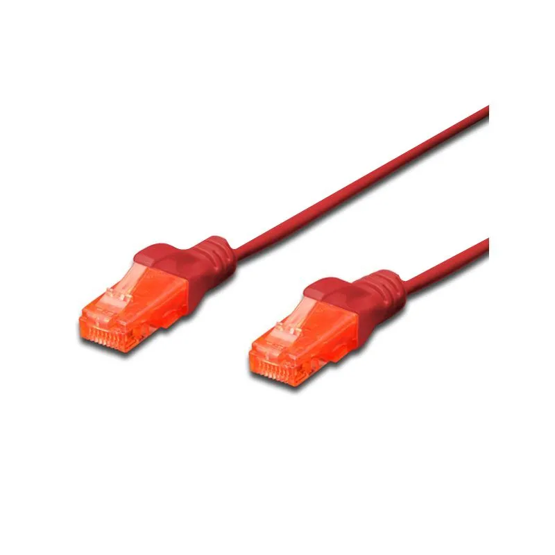 FDL SLIM 3M CAT.6 UTP LSZH PATCH CABLE - RED (SNAGPROOF)