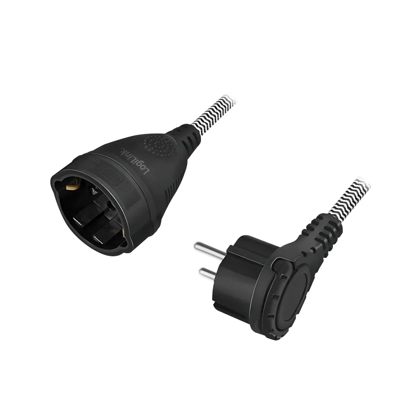 LogiLink LPS104 power cable Black. White 3 m Power plug type F