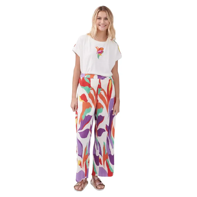 Women's Printed Wide Leg Trousers Derhy Perrine