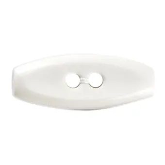 Milward Carded Buttons Toggle White 25mm Pack of 3