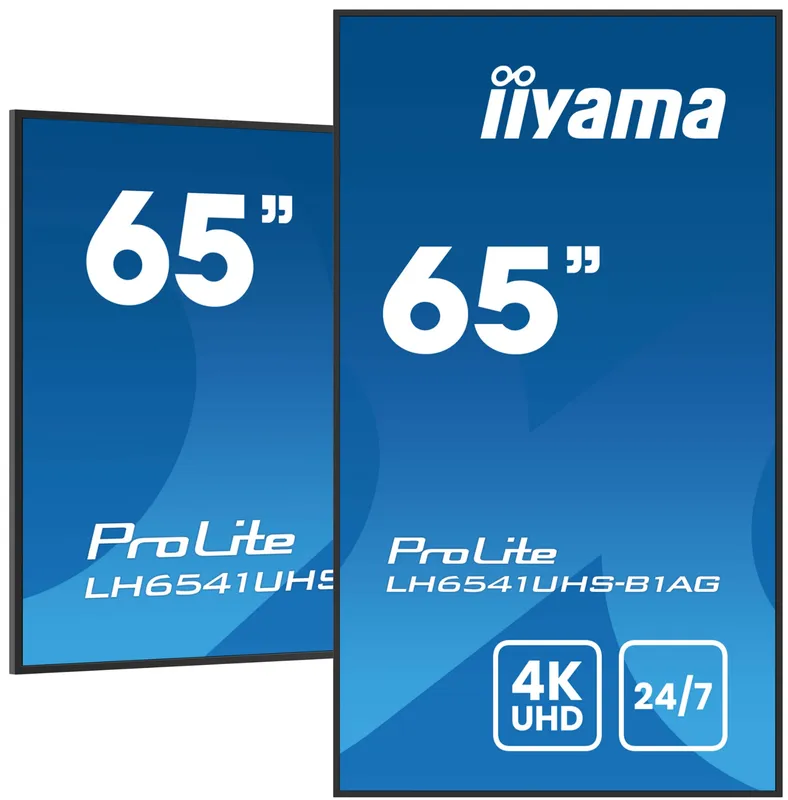 iiyama LH6541UHS-B1AG Signage Display 163.8 cm (64.5") LCD 500 cd/m 4K Ultra HD Black 24/7