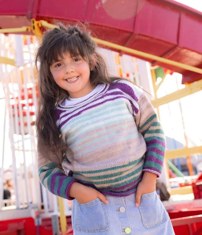 Emu Funfair Helter Skelter DK Child's Simple Jumper 4013 Knitting Pattern 2 to 5 Years