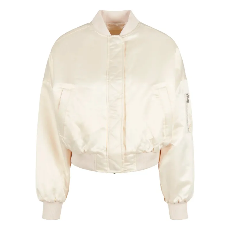 Women's bomber large sizes Urban Classics oversized satin