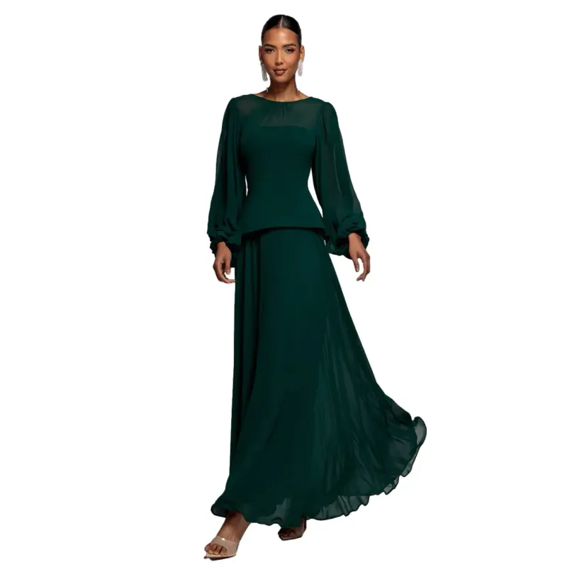 Women's puff sleeve dress Goddiva Maxi