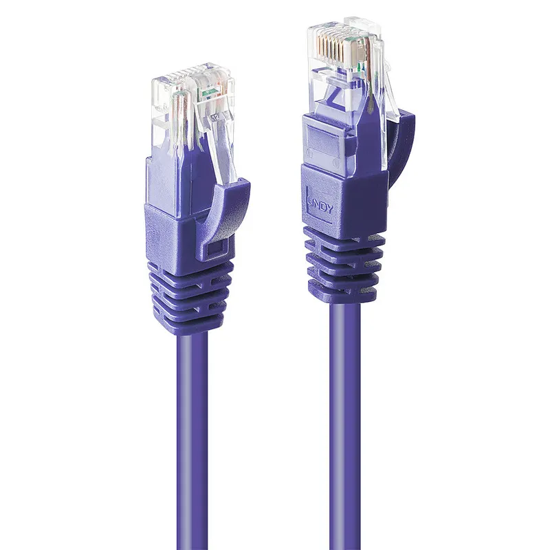 Lindy 10m Cat.6 U/UTP Network Cable Purple