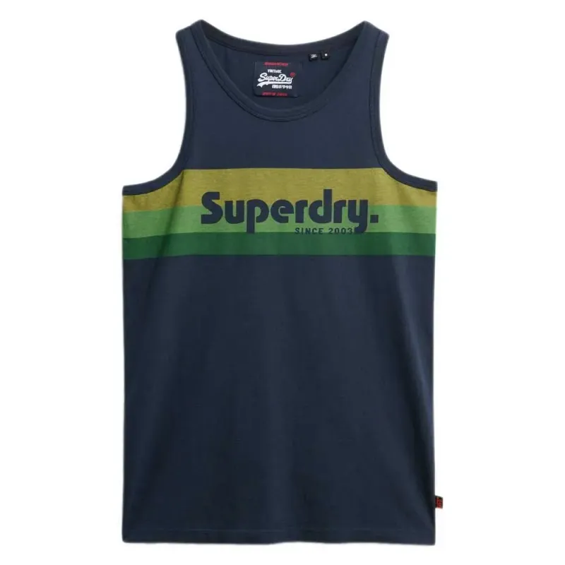 Striped logo tank top Superdry Cali