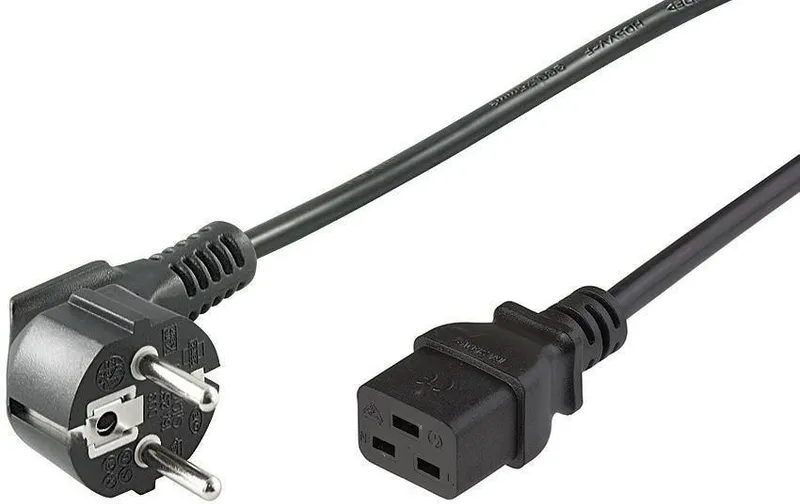 Microconnect PE0771902 power cable Black 2 m Power plug type E+F C19 c