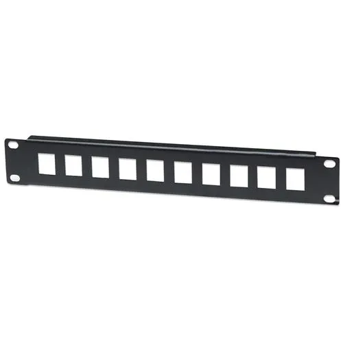 Intellinet Patch Panel Blank 10" 1U 10-Port Black