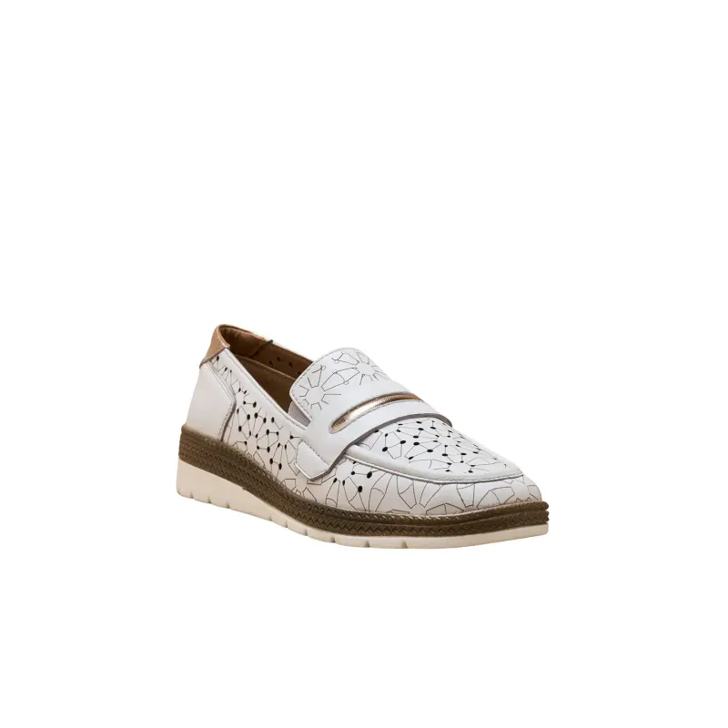 Elasticated leather loafers for women Pédiconfort