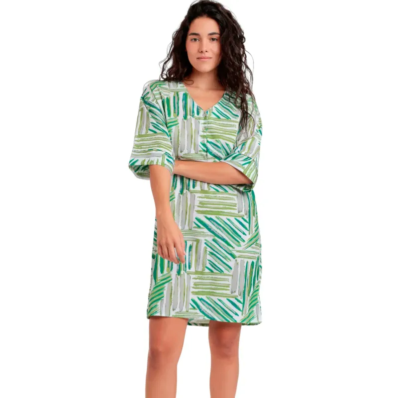Women's Beach Shirt Dress Admas Green Summer
