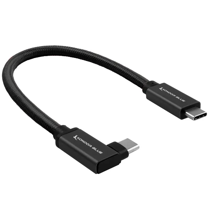 Kondor Blue KB-USBC32-RA-5-BK USB cable USB 3.2 Gen 2 (3.1 Gen 2) 0.15