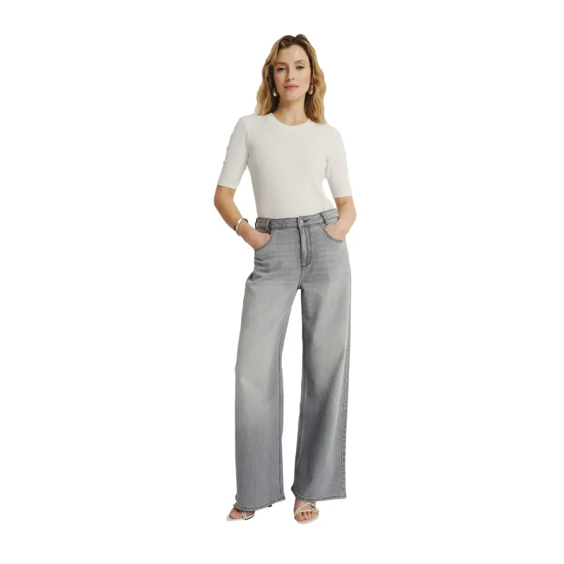 Women's Cotton Wide Leg Jeans Greenpoint Regular January