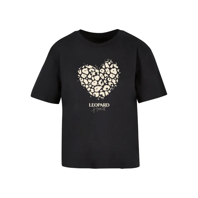 Women's T-shirt Merchcode Leopard Heart Everyday
