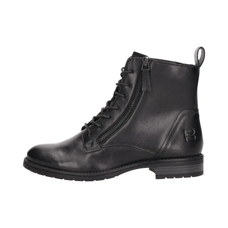 Leather lace-up logo ankle boots for women TT.Bagatt