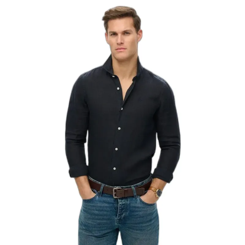 Embroidered linen shirt Superdry Vacation