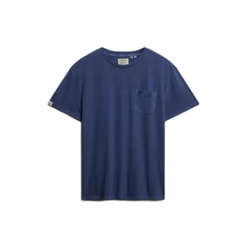 Linen T-shirt with pocket Superdry Classic