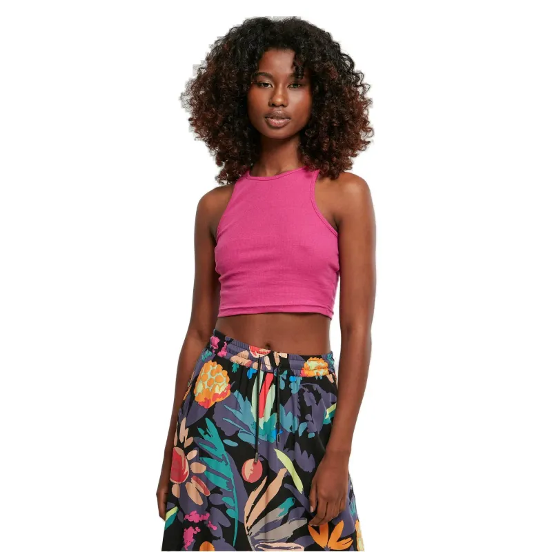 Short ribbed tank top for women Urban Classics
