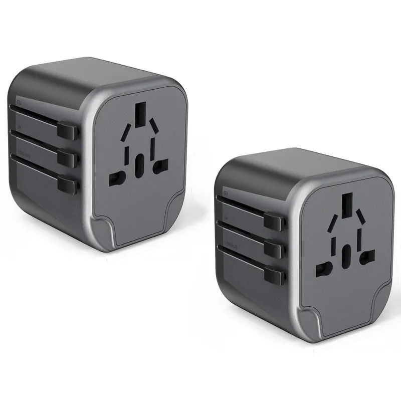 Maplin Worldwide Travel Adapter Wall Charger with 2x USB-A Ports - Pac