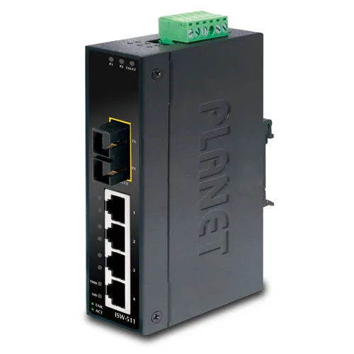 PLANET ISW-511 network switch Unmanaged L2 Fast Ethernet (10/100) Blac