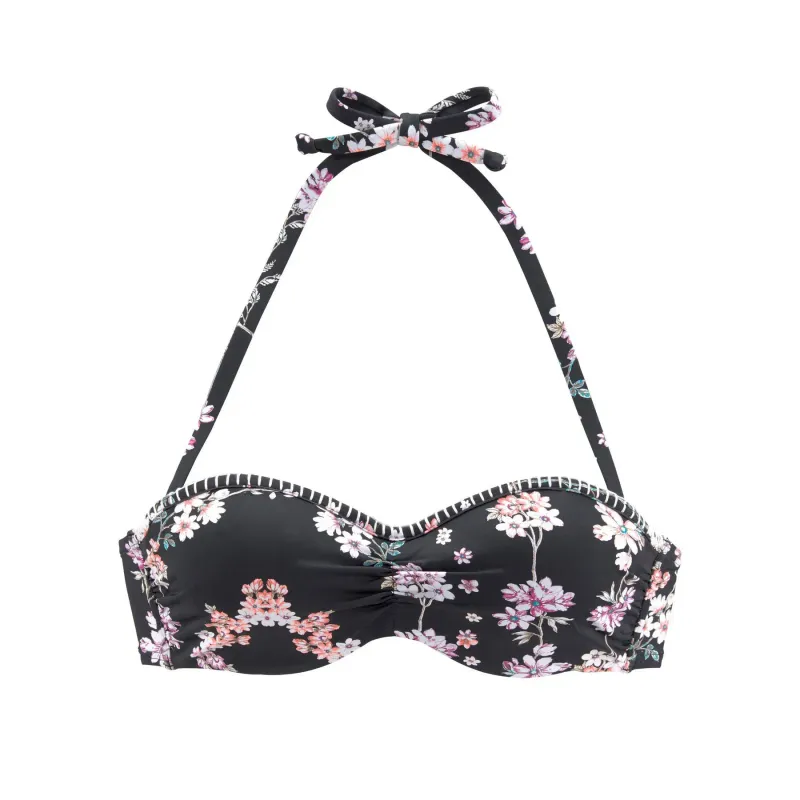 Underwired Bandeau Bikini Top Women Lascana Ditsy