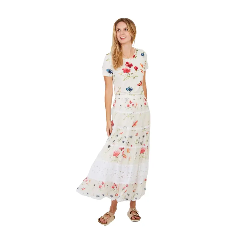 Floral Long Skirt Women Derhy Estival