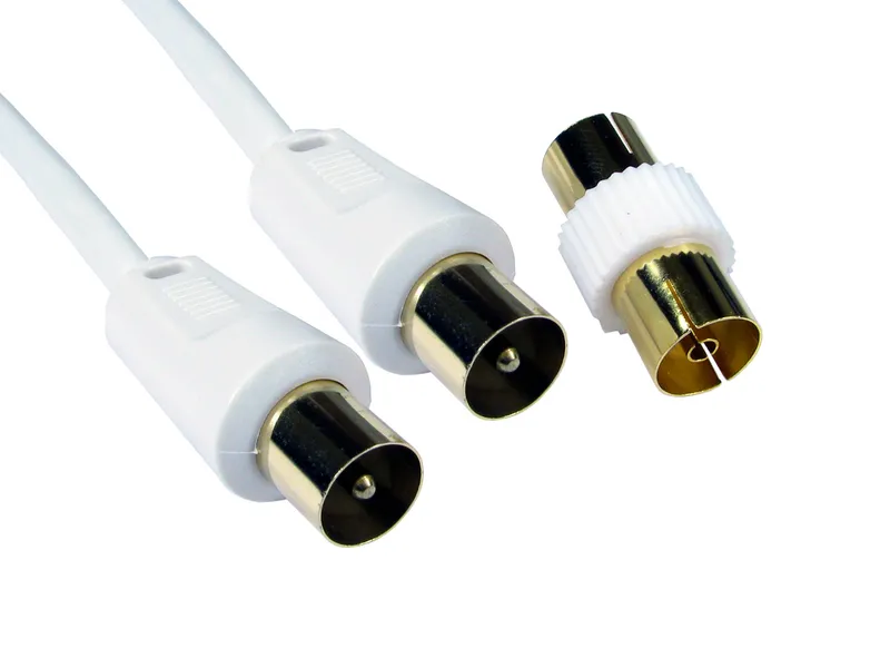 Cables Direct 2TV-50 coaxial cable 50 m White