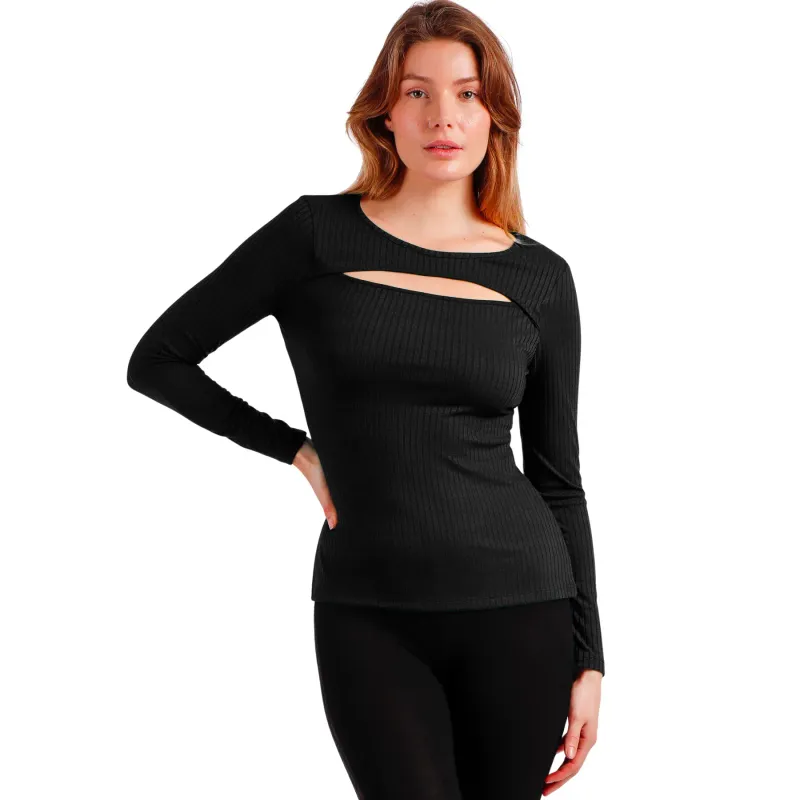 Woman sweater Admas Agujero Rib