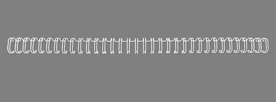 GBC WireBind Binding Wires 3:1 No3 5mm A4 White (100)