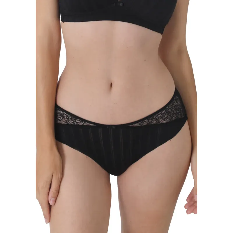 Women's mid-rise panties Sassa Natural Stripe