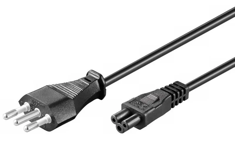 Microconnect PE100830 power cable Black 3 m Power plug type L C5 coupl