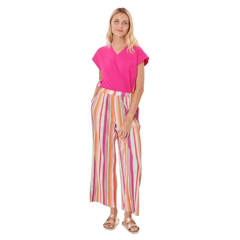 Women’s Striped Wide Leg Trousers Derhy Panjabi